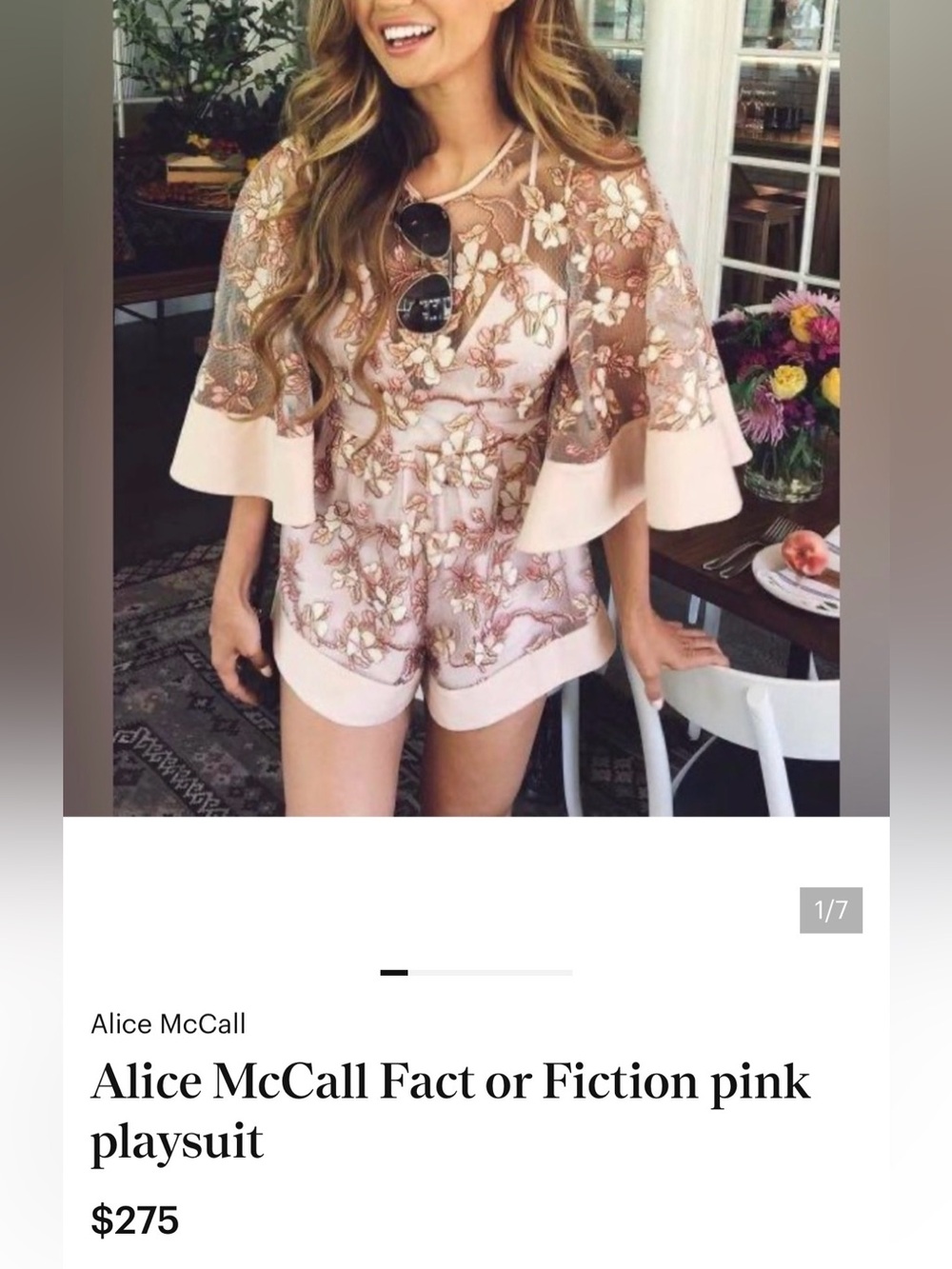 L'atiste NWOT Blush Pink Rose Gold Embroidered Off Shoulder Bodice Playsuit - Picture 2 of 9